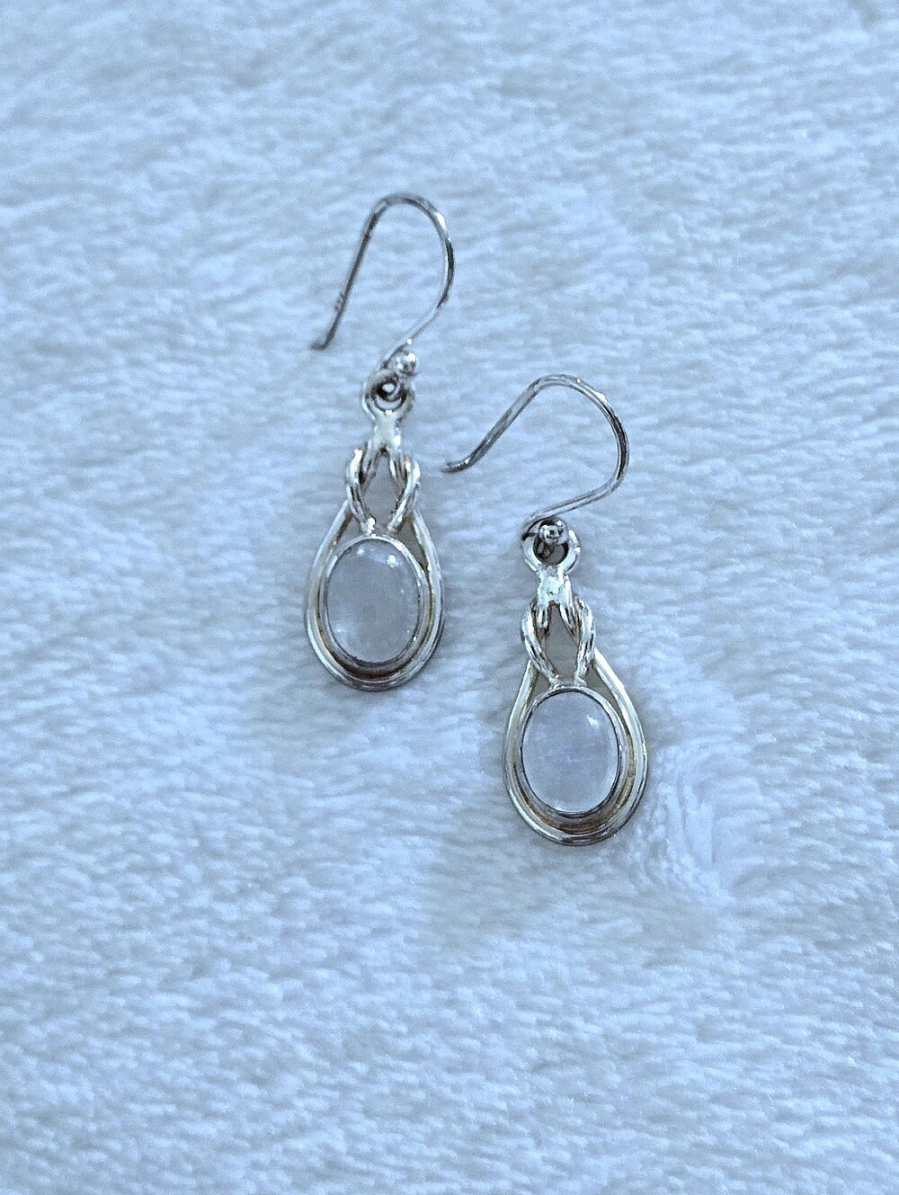 Shivam Silver Moonstone🌙 Earrings - Picture 11 of 16